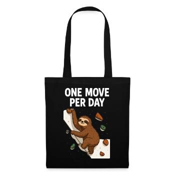Faultier Bouldern: One Move Per Day Design - Stoffbeutel - Schwarz - Vorne