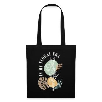 Ère florale : Fleurs de ligne - Sac en tissu - noir - Devant