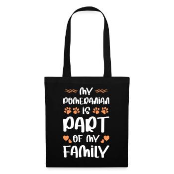 Mon poméranien fait partie de la famille - Sac en tissu - noir - Devant