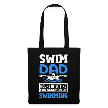 Lustige Schwimmer Sprüche & Schwimmverein Design - Stoffbeutel - Schwarz - Vorne