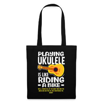 Funny Ukulele Designs and Sayings - Tote Bag - black - Front