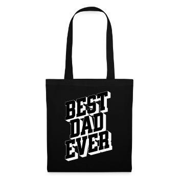 Best Dad Ever 3D Typo - Tote Bag - black - Front