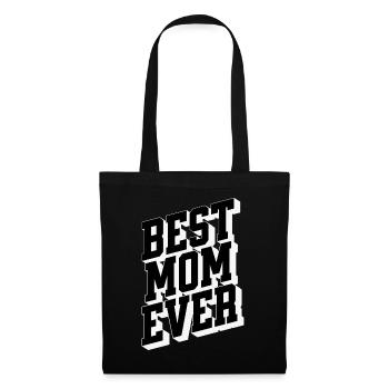 Best Mom Ever Bold 3D Typography - Tote Bag - black - Front