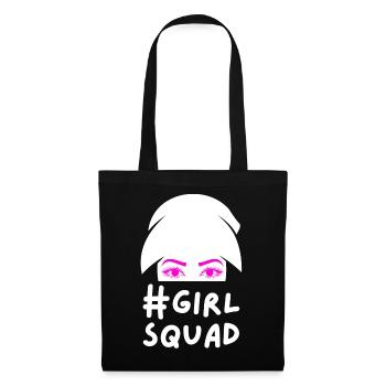 Girl Squad Pink Augen Frauen Party Geschenk - Stoffbeutel - Schwarz - Vorne