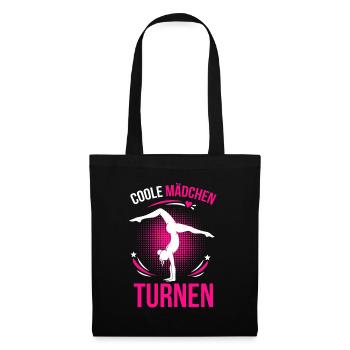  Coole Mädchen Turnen - Stoffbeutel - Schwarz - Vorne