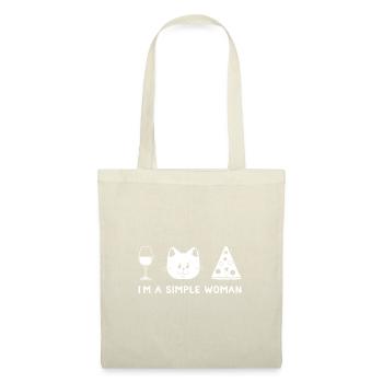 Vin chat pizza amateur de vin - Sac en tissu - nature - Devant