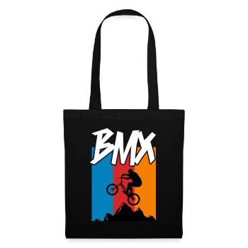 BMX / Bmx Bike / Vélo / Cadeau / Cyclist - Sac en tissu - noir - Devant