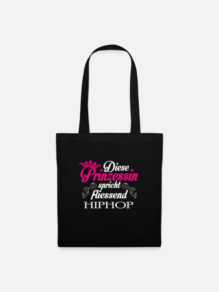 Hiphop - Prinzessin - Stoffbeutel - Schwarz