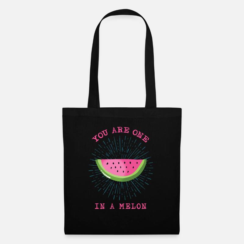 You Are One In A Melon Summer Watermelon Gift - Stoffbeutel - Schwarz