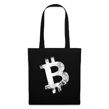 Bitcoin Krypto - Stoffbeutel - Schwarz - Vorne