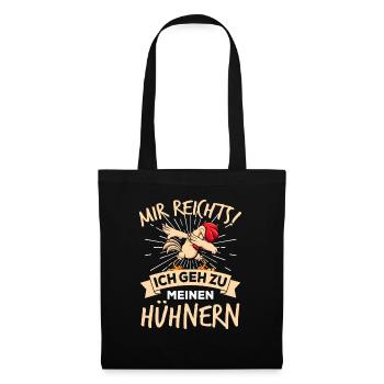 Ich Gehe Zu Meine Hühnern Hühner Huhn - Stoffbeutel - Schwarz - Vorne