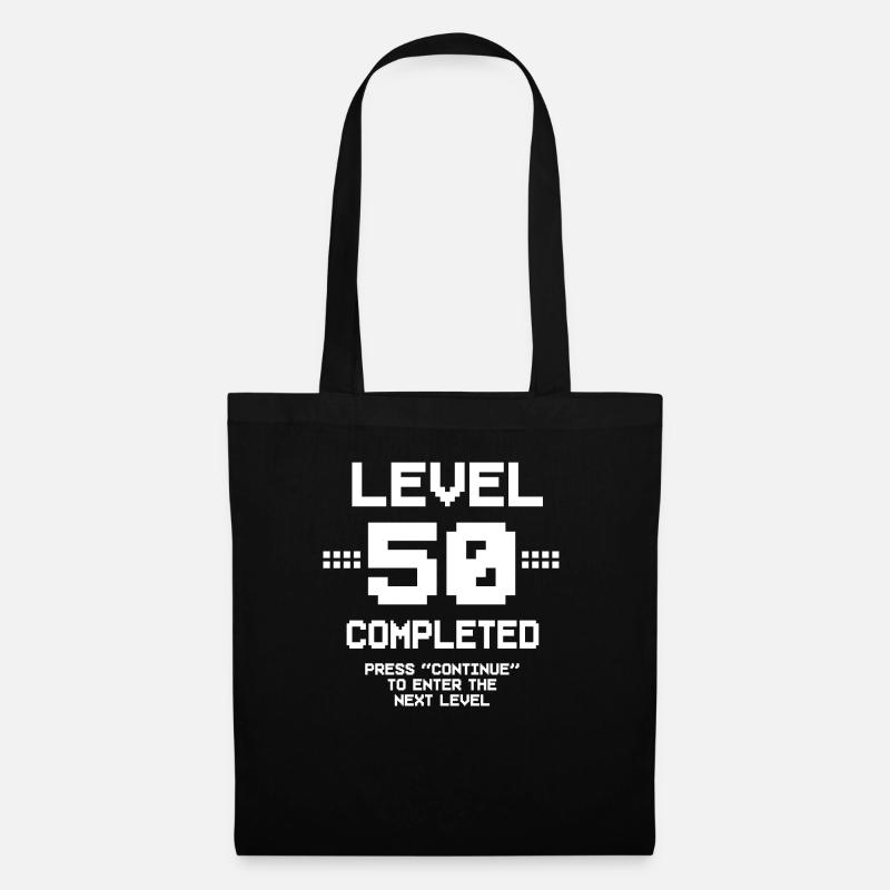 50 Geburtstag Gamer Level 50 Complete - Stoffbeutel - Schwarz