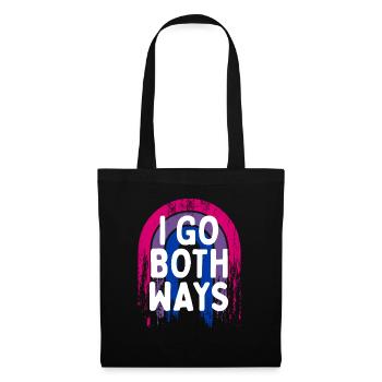 Je vais dans les deux sens Bisexuel LGBTQ Bi Pride Pun Asexuel - Sac en tissu - noir - Devant