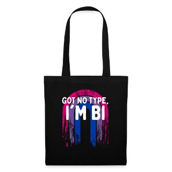 Je n’ai pas de type Je suis bisexuel LGBTQ Bi Pride LGBT - Sac en tissu - noir - Devant