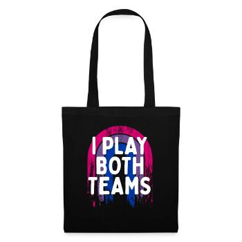 Je joue les deux équipes Bisexuel LGBTQ Bi Pride Dating - Sac en tissu - noir - Devant