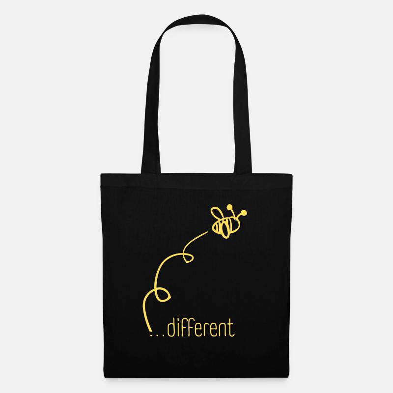 Bee Different - Sei anders! Statement Design - Stoffbeutel - Schwarz