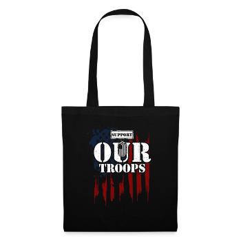 Appuyons nos troupes - Vétéran - Sac en tissu - noir - Devant