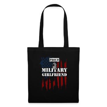 Proud Military Girlfriend - Stoffbeutel - Schwarz - Vorne