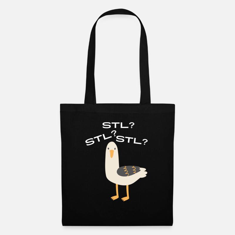 Möwe STL? - Stoffbeutel - Schwarz