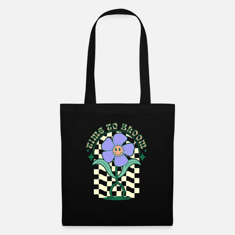 time to bloom - Stoffbeutel - Schwarz