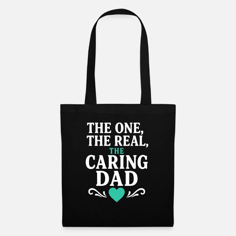Caring Dad das Original Vatertag - Stoffbeutel - Schwarz