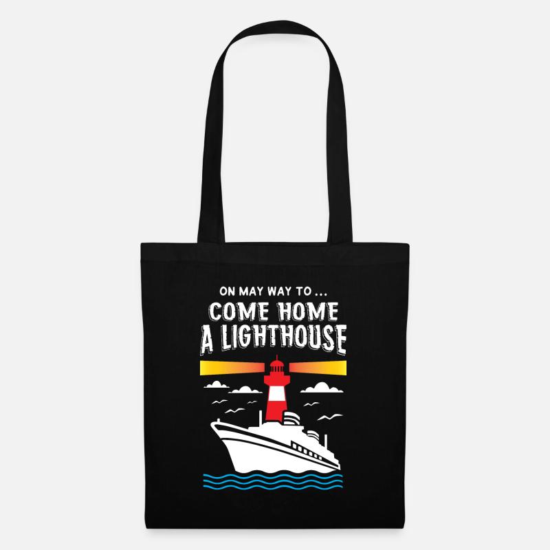Lighthouse - Stoffbeutel - Schwarz