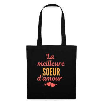 la meilleure sœur d'amour - Sac en tissu - noir - Devant