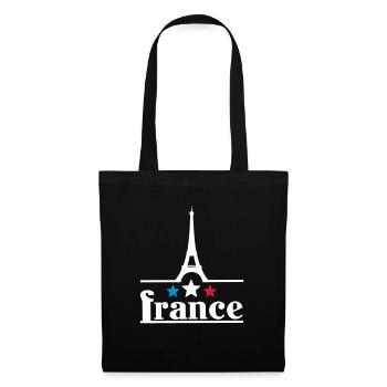 France eiffelturm - Stoffbeutel - Schwarz - Vorne