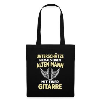 Lustiger Gitarren Gitarrenspieler Spruch - Stoffbeutel - Schwarz - Vorne