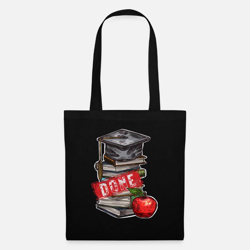 DONE - Graduation School Studies University - Congratulations - Tote Bag - black