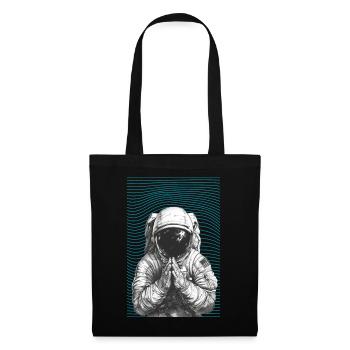 Betender Astronaut - Stoffbeutel - Schwarz - Vorne