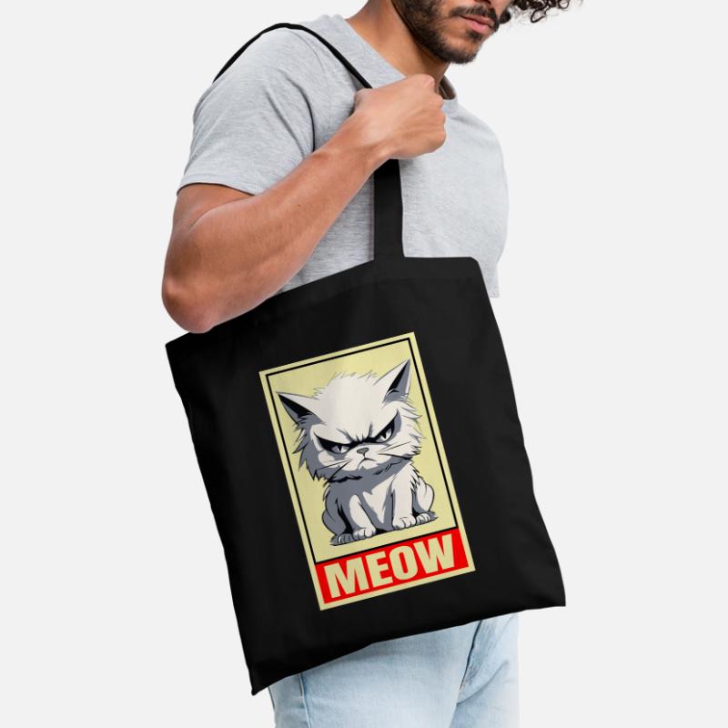 Cat Meow Grumpy Grumpy Grumpy Funny Tote Bag
