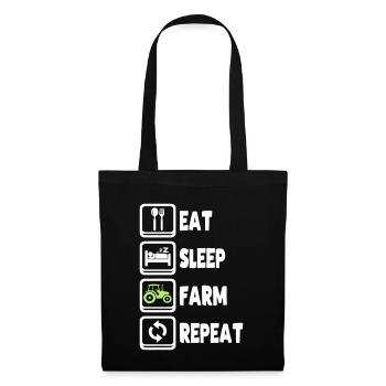 Eat Sleep Farm Repeat - Tote Bag - black - Front