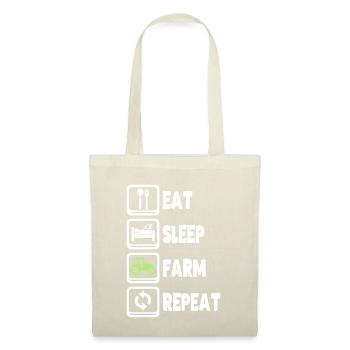 Eat Sleep Farm Repeat - Tote Bag - nature - Front