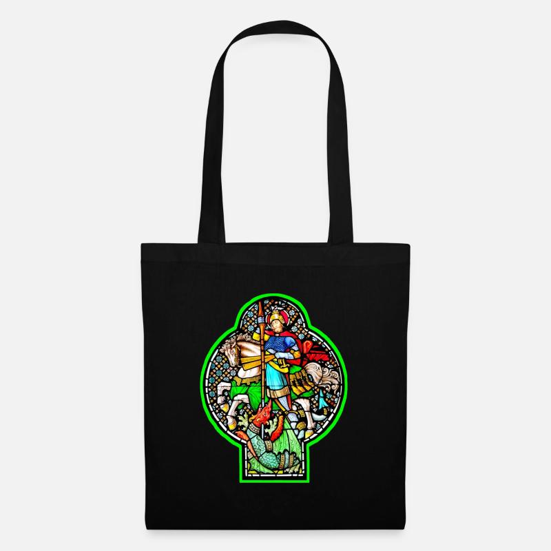 vitrail saint georg - Sac en tissu - noir