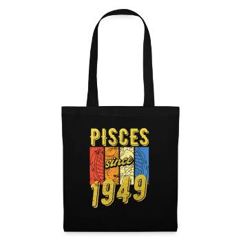 Poissons 1949 Anniversaire Zodiac Cadeau - Sac en tissu - noir - Devant