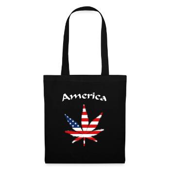 America Weed USA - Stoffbeutel - Schwarz - Vorne