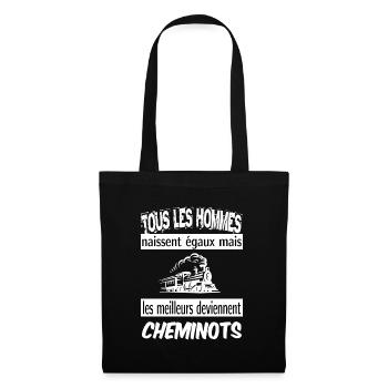 les meilleurs deviennent cheminots - Sac en tissu - noir - Devant