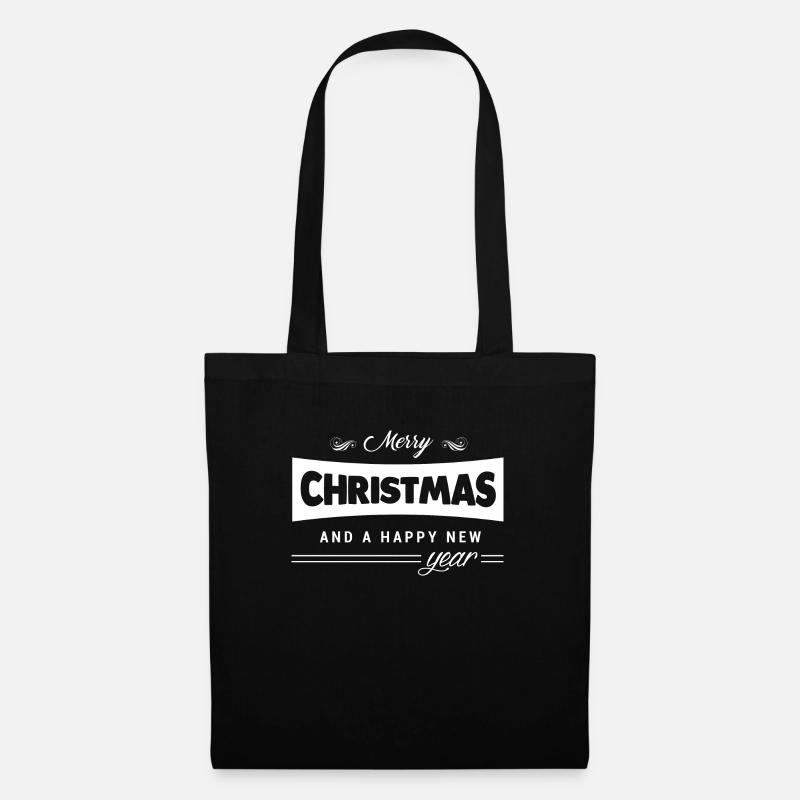 Weihnachten - Stoffbeutel - Schwarz