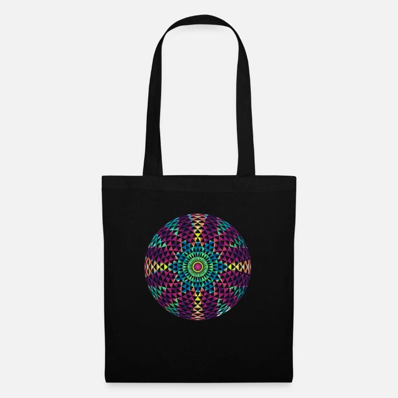 Mandala - Stoffbeutel - Schwarz