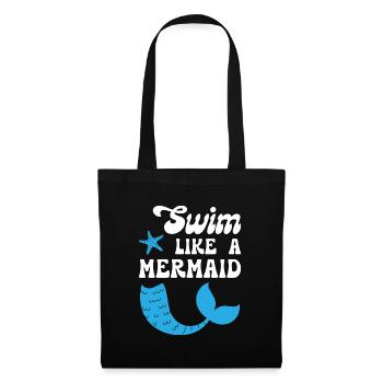 Nager comme une sirène - Sac en tissu - noir - Devant