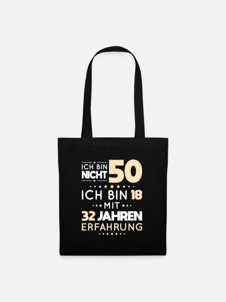50th Birthday - I'm not 50, I'm 18 - Tote Bag - black