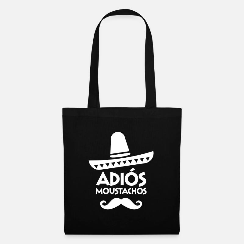 Adiós Moustachos - Stoffbeutel - Schwarz