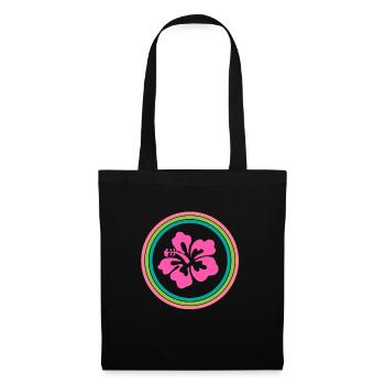 Aloha Hibiskus Hawaii Tropical - Stoffbeutel - Schwarz - Vorne