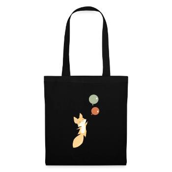 Fox balloon foxes balloon child children sweet - Tote Bag - black - Front