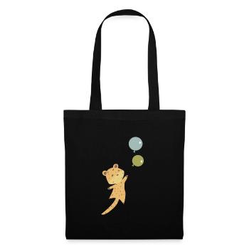 Leo balloon leopard cute animals children animal lover - Tote Bag - black - Front