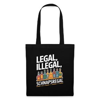 Legal Illegal Schnapsregal - Stoffbeutel - Schwarz - Vorne