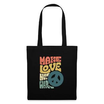 Make love not war. Stop the War Peace Sign - Tote Bag - black - Front