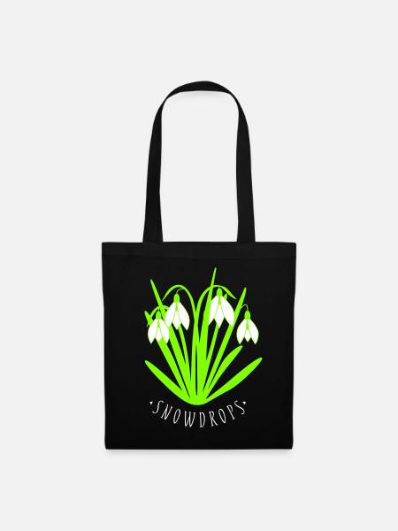 4 Snowdrops - Tote Bag - black