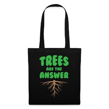 Trees Are The Answer - Tote Bag - black - Front